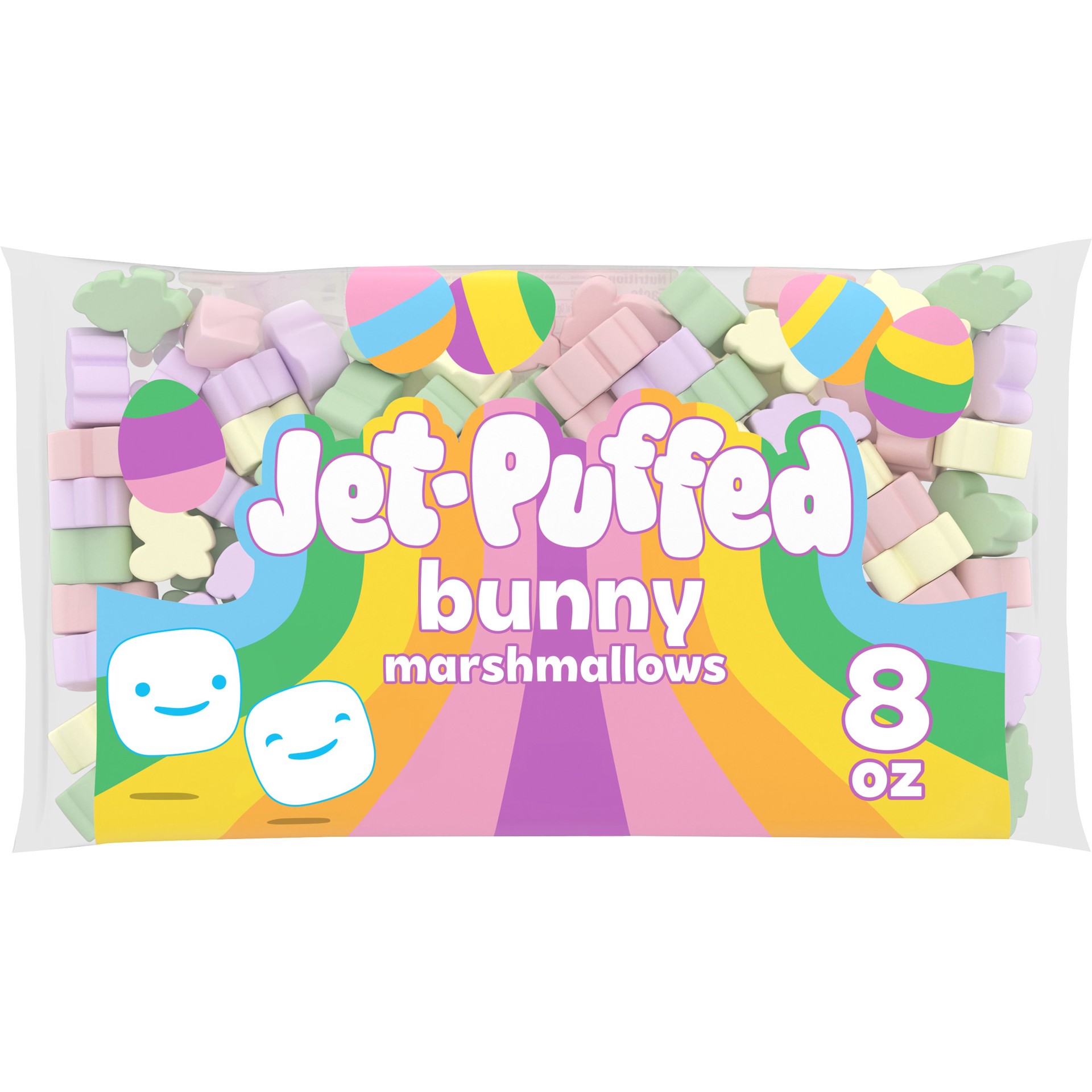 slide 1 of 5, Jet-Puffed Vanilla Bunny Shaped Easter Spring Mallows Marshmallows, 8 oz Bag, 9 oz