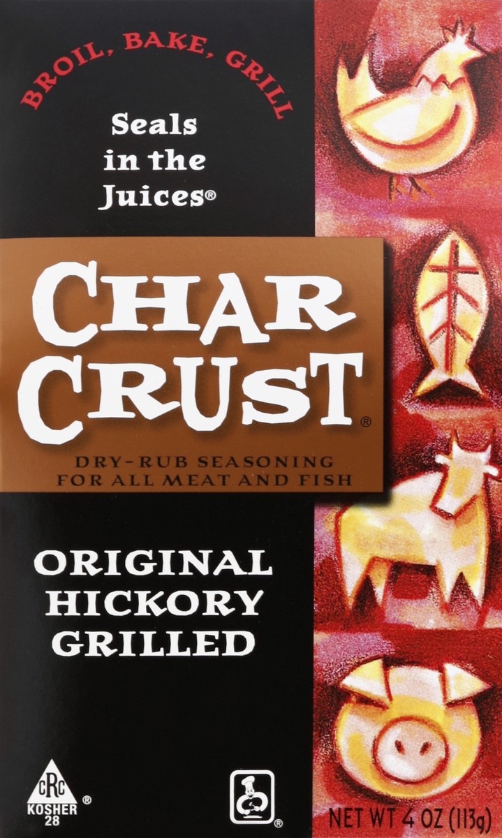 slide 4 of 4, Char Crust Dry-Rub Original Hickory Grilled Seasoning for All Meat & Fish 4 oz, 4 oz