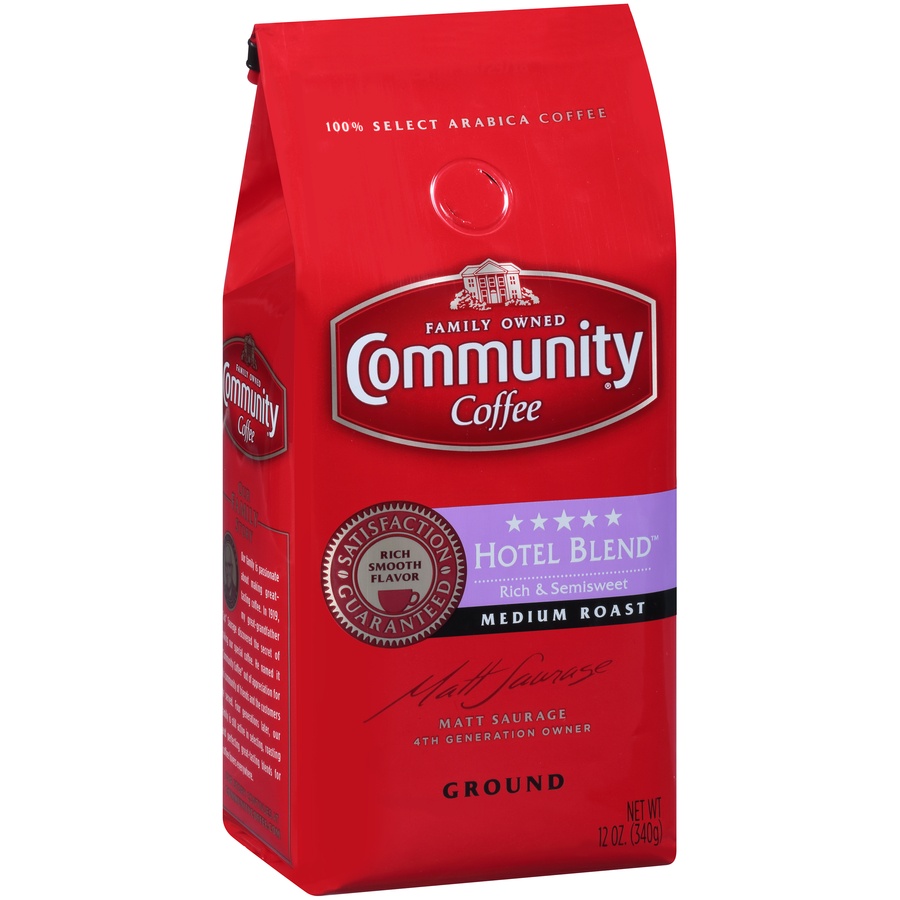 slide 2 of 7, Community Coffee Hotel Blend Medium Roast Ground Coffee, 12 oz