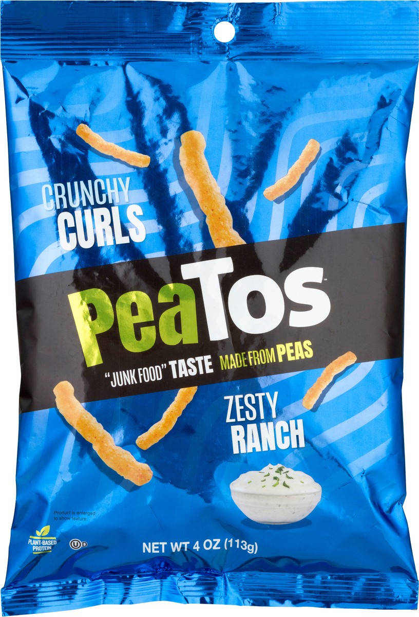 slide 8 of 9, Peatos Zesty Ranch Crunchy Curls, 4 oz