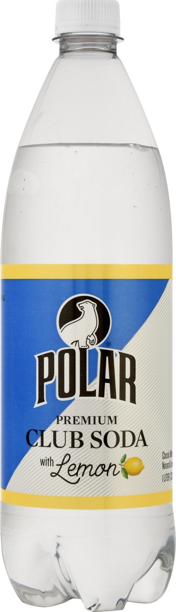 slide 10 of 13, Polar Lemon Club Soda Single - 1 l, 1 l