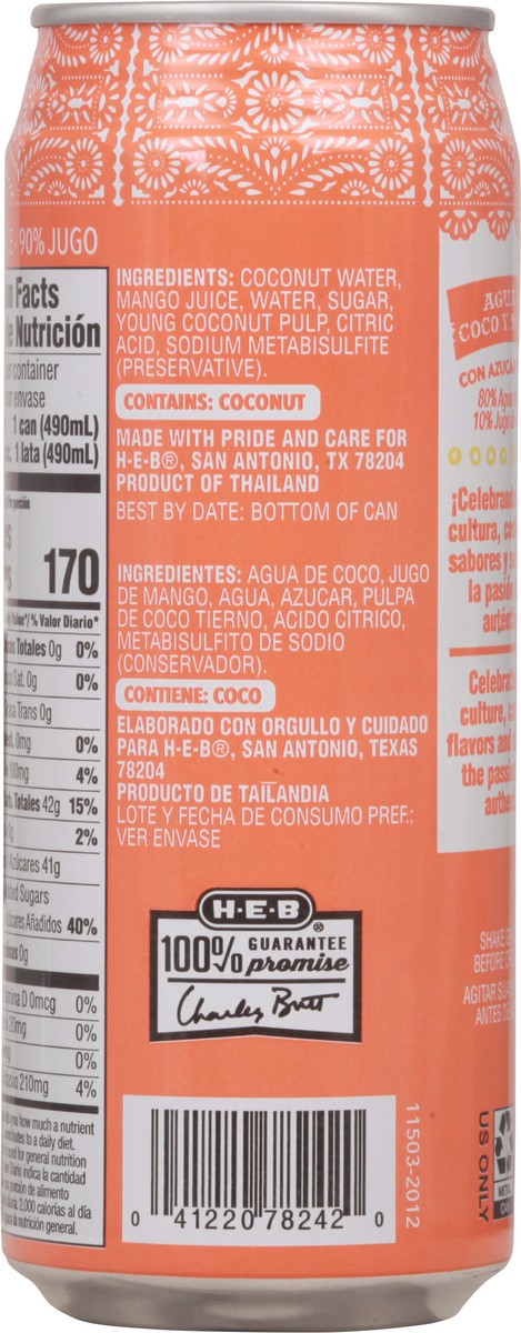 slide 8 of 12, Mi Tienda Mango Coconut Water with Pulp - 16.5 oz, 16.5 oz