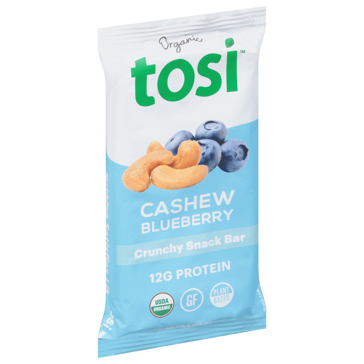 slide 11 of 12, Tosi Organic Crunchy Cashew Blueberry Snack Bar 2.4 oz, 2.4 oz