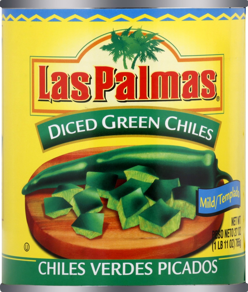 slide 5 of 13, Las Palmas Diced Mild Green Chiles 27 oz, 27 oz