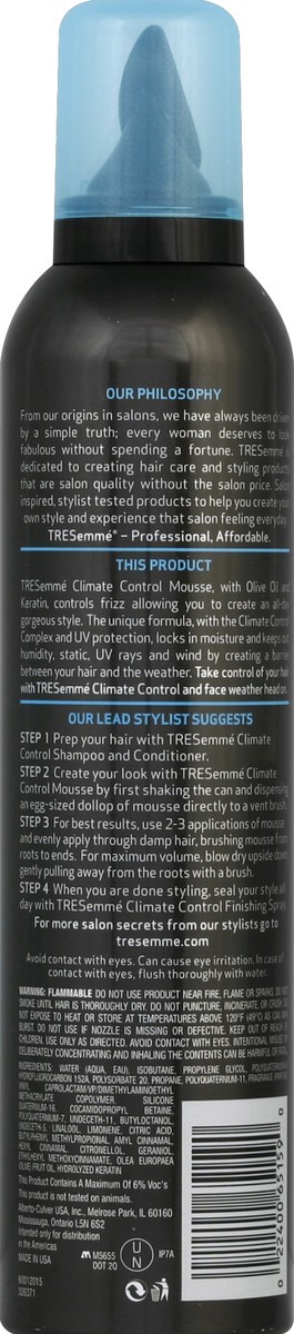slide 3 of 3, TRESemmé Hair Mousse Climate Control, 10.5 oz, 10.5 oz