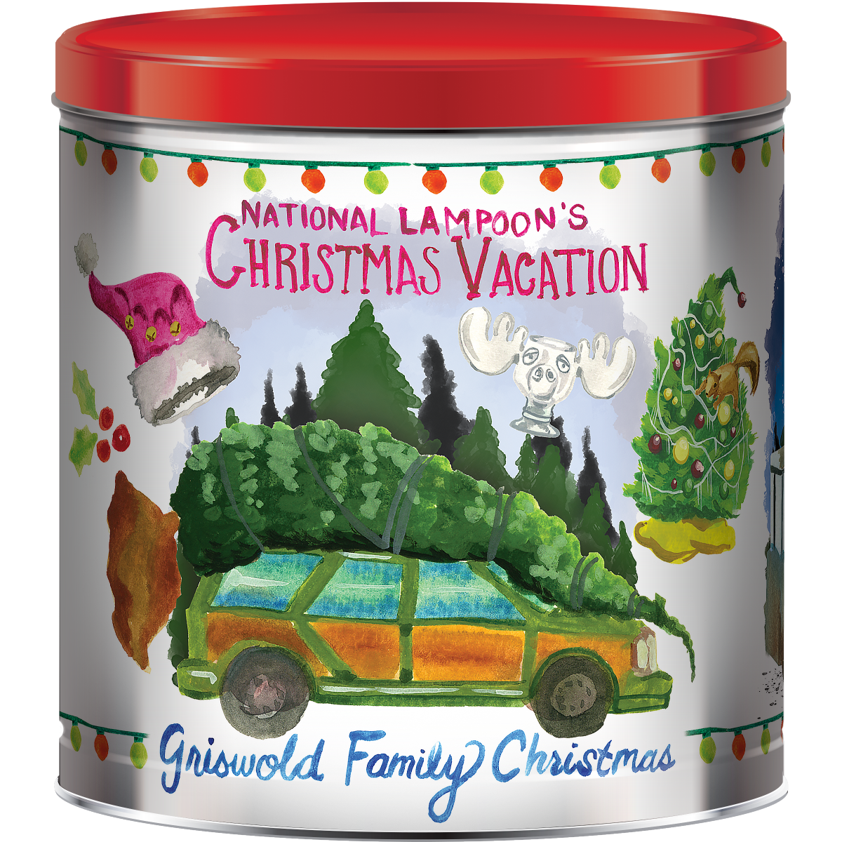 slide 1 of 1, Warner Brothers Christmas Vacation Popcorn Tin 21 oz, 21 oz