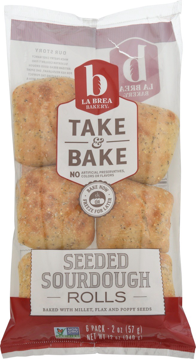 slide 4 of 9, La Brea Bakery Seeded Sourdough Rolls, 6 ct; 2.2 oz