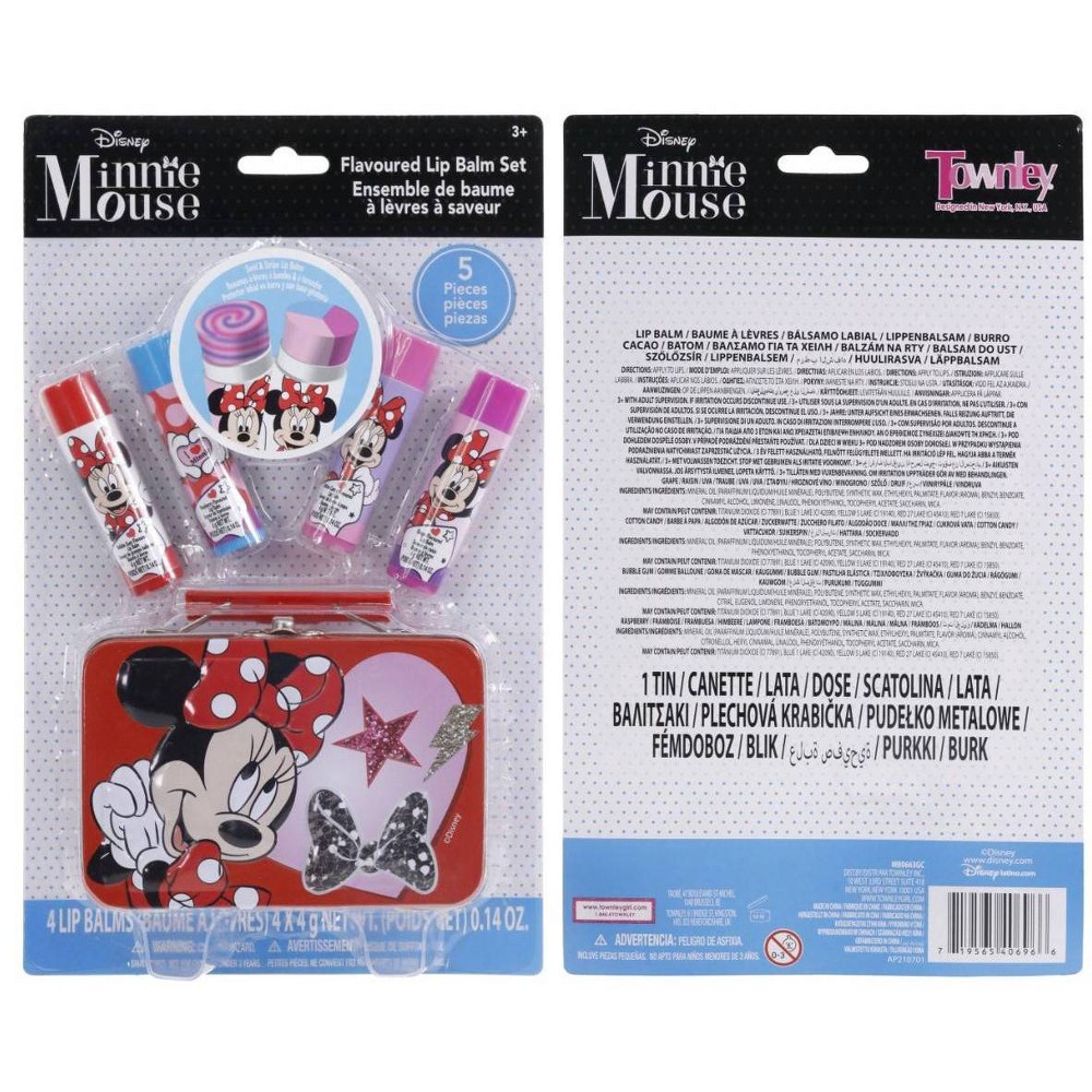 slide 2 of 4, Disney Minnie Mouse Lip Balm with Tin 4 Pack, 4 ct