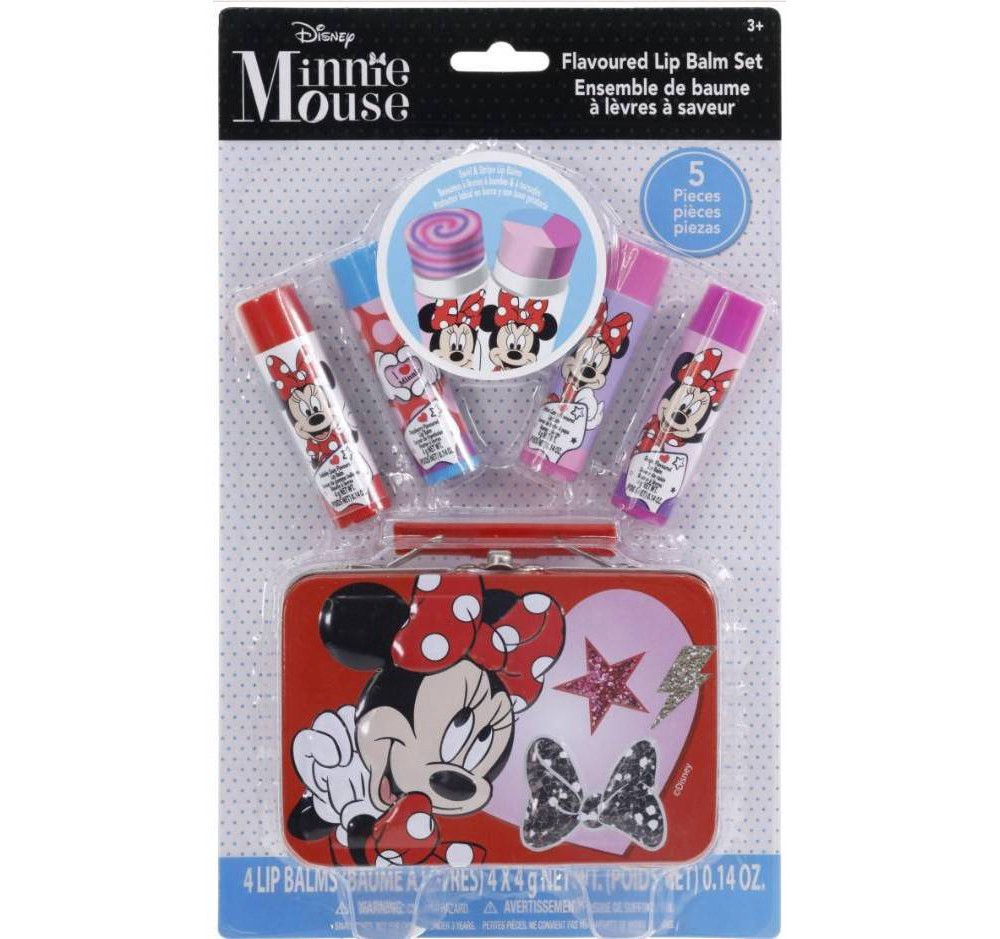 slide 4 of 4, Disney Minnie Mouse Lip Balm with Tin 4 Pack, 4 ct