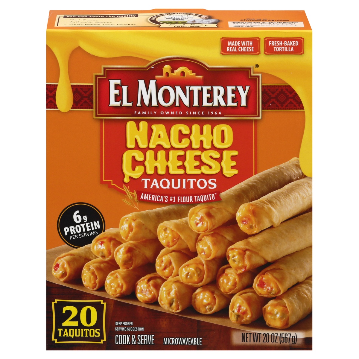 slide 1 of 10, El Monterey Nacho Chz Chicken Taquitos, 24.15 oz