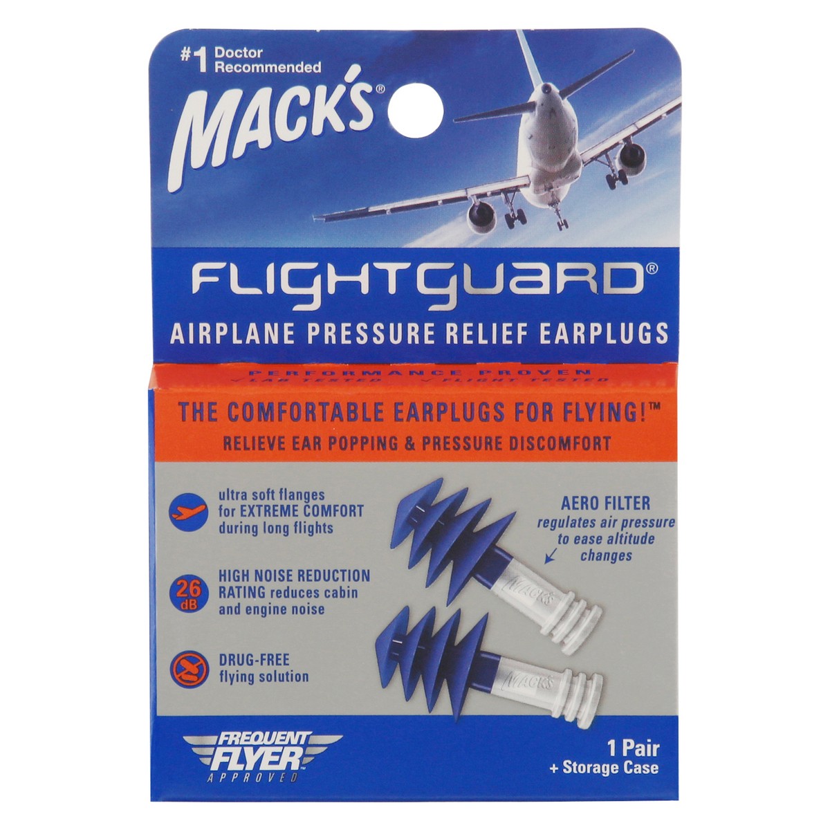 slide 1 of 12, Mack's Macks Ear Plugs Flightguard, 2 ct