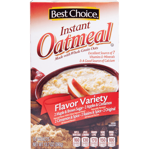 slide 1 of 1, Best Choice Instant Oatmeal Variety Pack, 13.7 oz