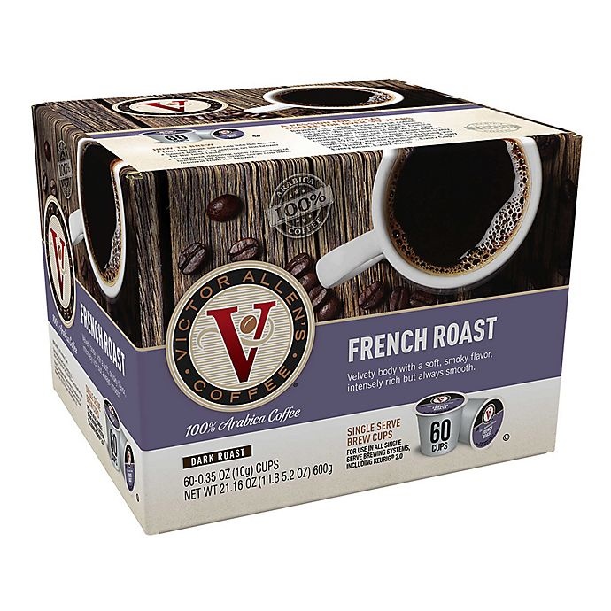 slide 1 of 3, Victor Allen French Roast Coffee Pods for Single Serve Coffee Makers, 60 ct