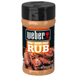 Weber Smoky Brown Sugar Rub, Sweet and Savory Seasoning Blend, Kosher, 6.25 oz