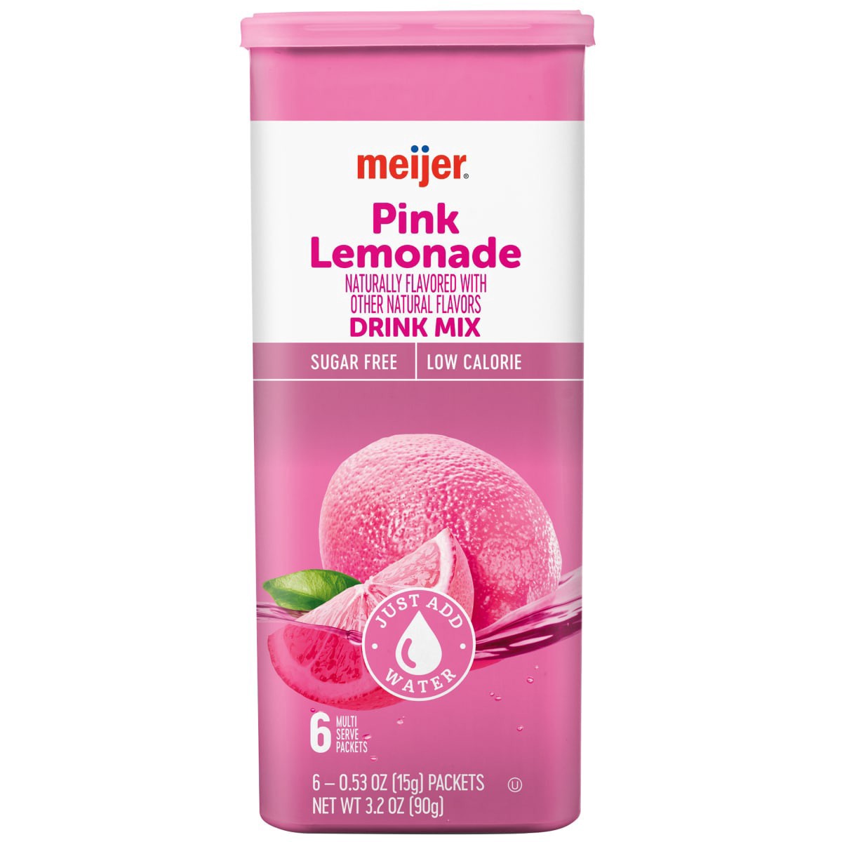 slide 1 of 1, Meijer Pink Lemonade Drink Mix - 6 ct, 6 ct