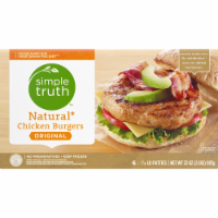 slide 1 of 1, Simple Truth Original Natural Chicken Burgers, 6 ct