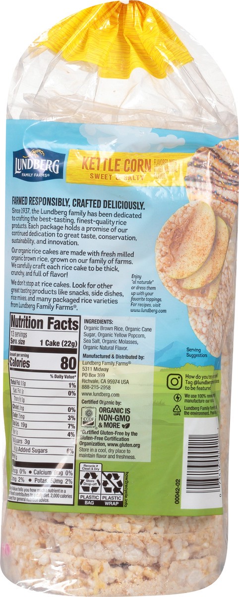 slide 4 of 12, Lundberg Family Farms Sweet & Salty Kettle Corn Whole Grain Organic Rice Cakes 10 oz, 10 oz