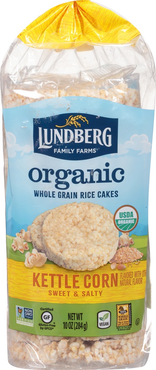slide 12 of 12, Lundberg Family Farms Sweet & Salty Kettle Corn Whole Grain Organic Rice Cakes 10 oz, 10 oz