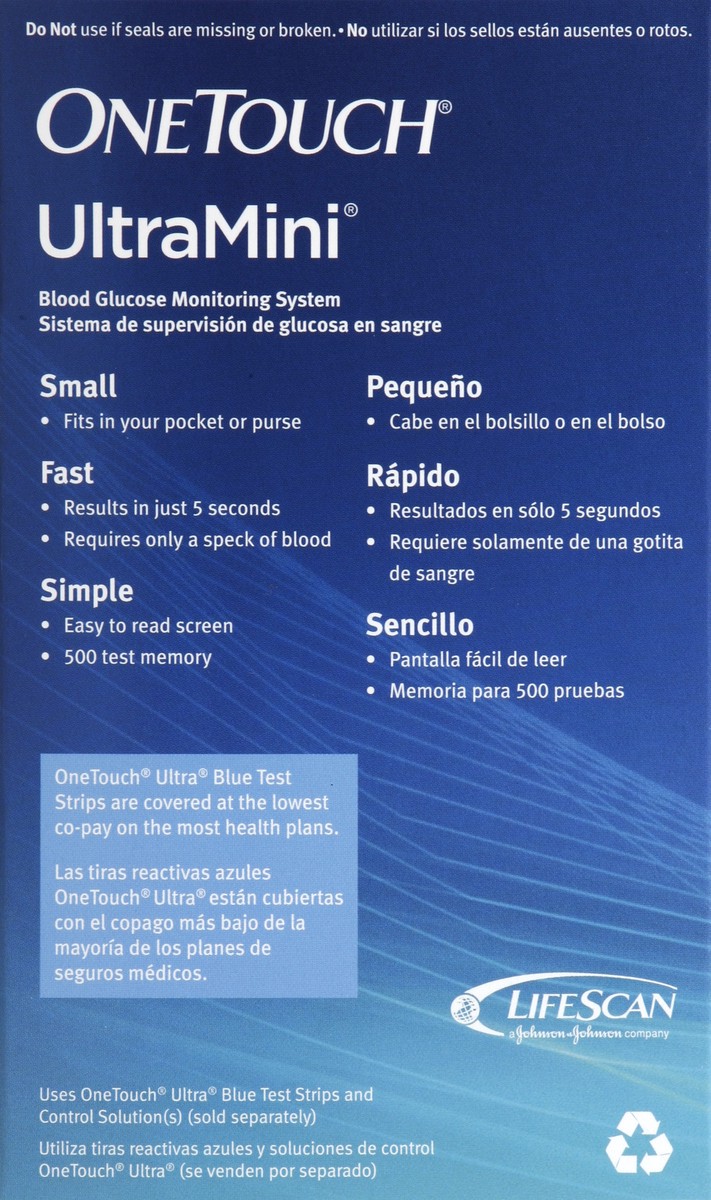 slide 5 of 5, OneTouch UltraMini Glucose Monitoring System, 1 ct