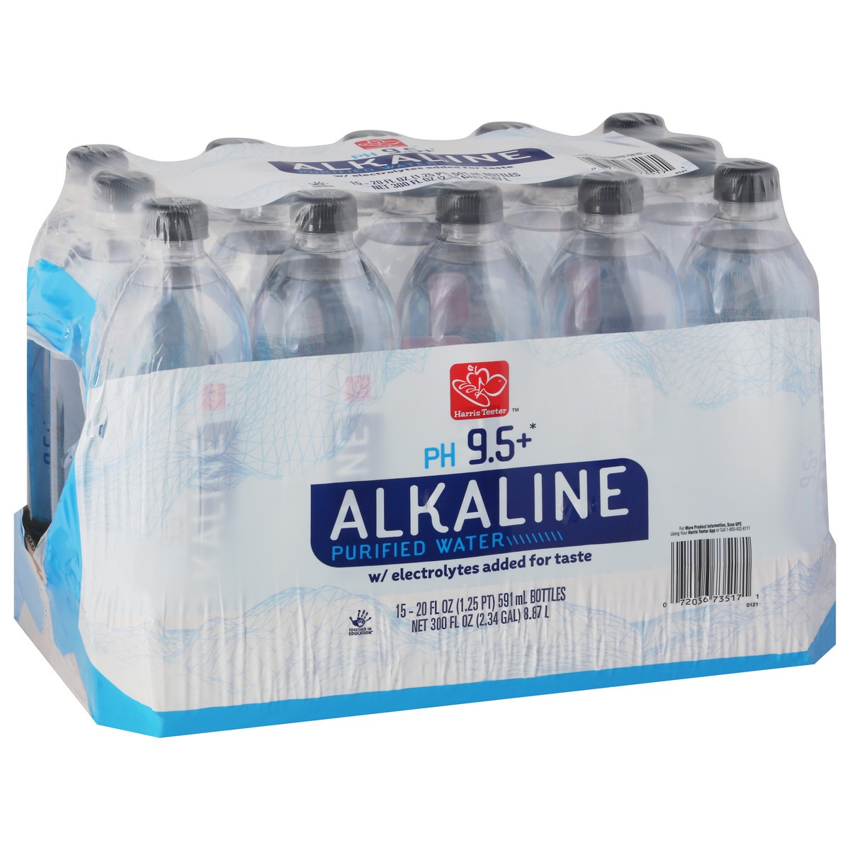 slide 7 of 9, Harris Teeter Alkaline Water, 15 ct; 20 fl oz