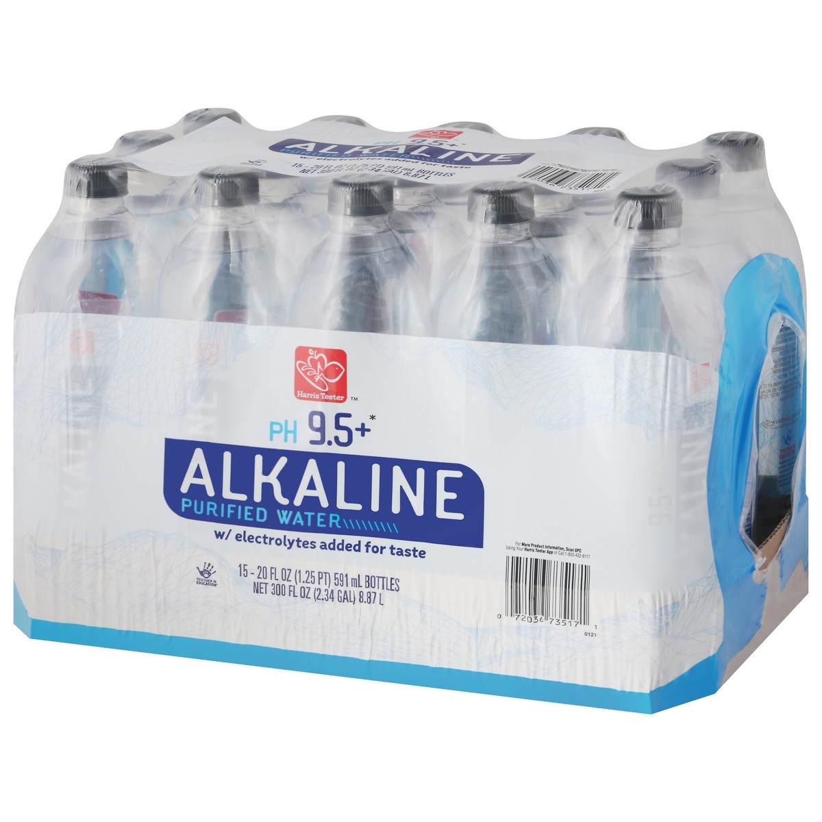 slide 5 of 9, Harris Teeter Alkaline Water, 15 ct; 20 fl oz