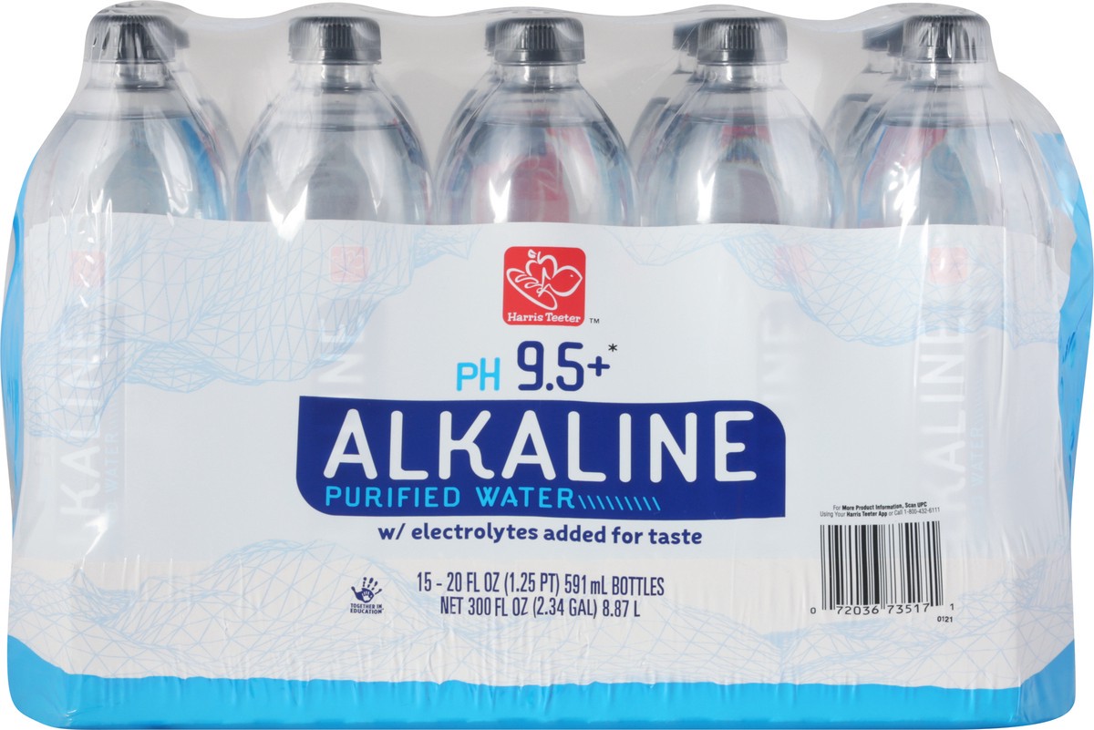 slide 6 of 9, Harris Teeter Alkaline Water, 15 ct; 20 fl oz