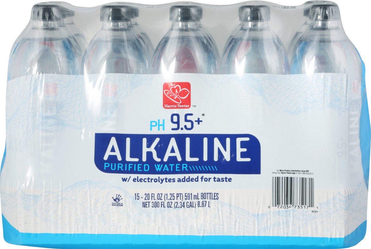 slide 8 of 9, Harris Teeter Alkaline Water, 15 ct; 20 fl oz