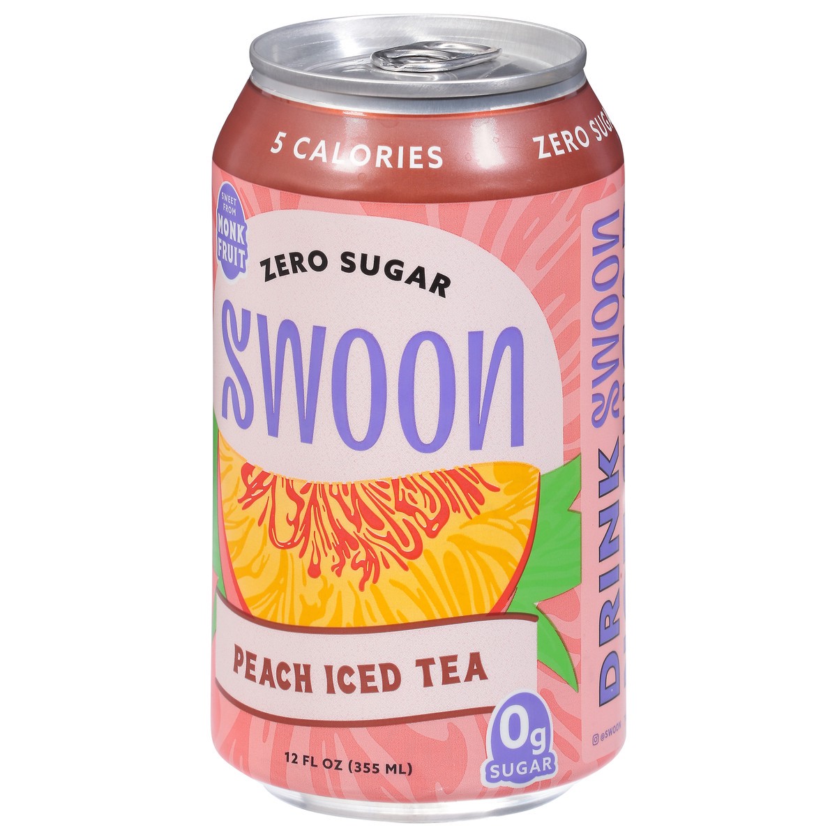 slide 4 of 9, Swoon Zero Sugar Peach Tea - 12 fl oz, 1 ct