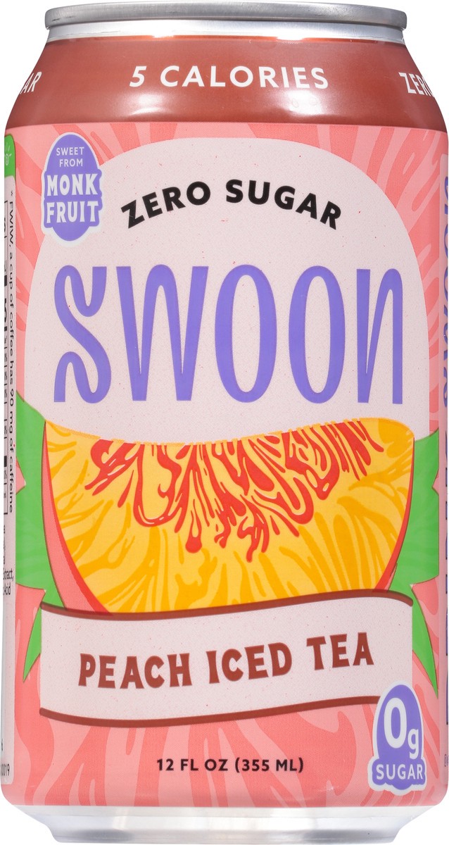 slide 9 of 9, Swoon Zero Sugar Peach Tea - 12 fl oz, 1 ct
