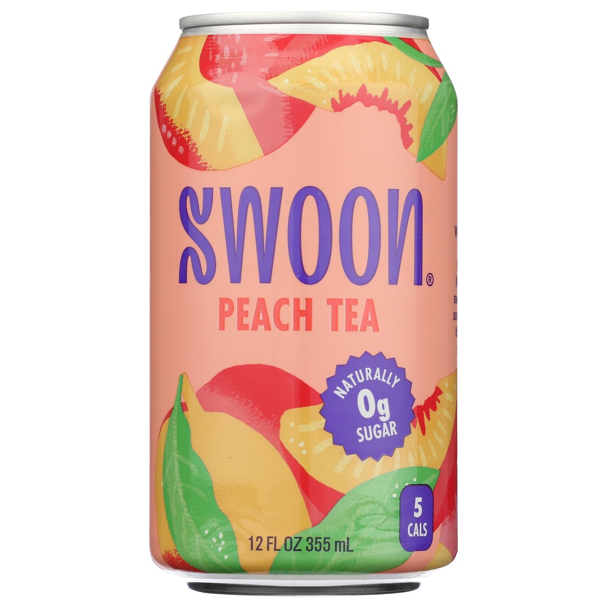 slide 1 of 9, Swoon Zero Sugar Peach Tea - 12 fl oz, 1 ct