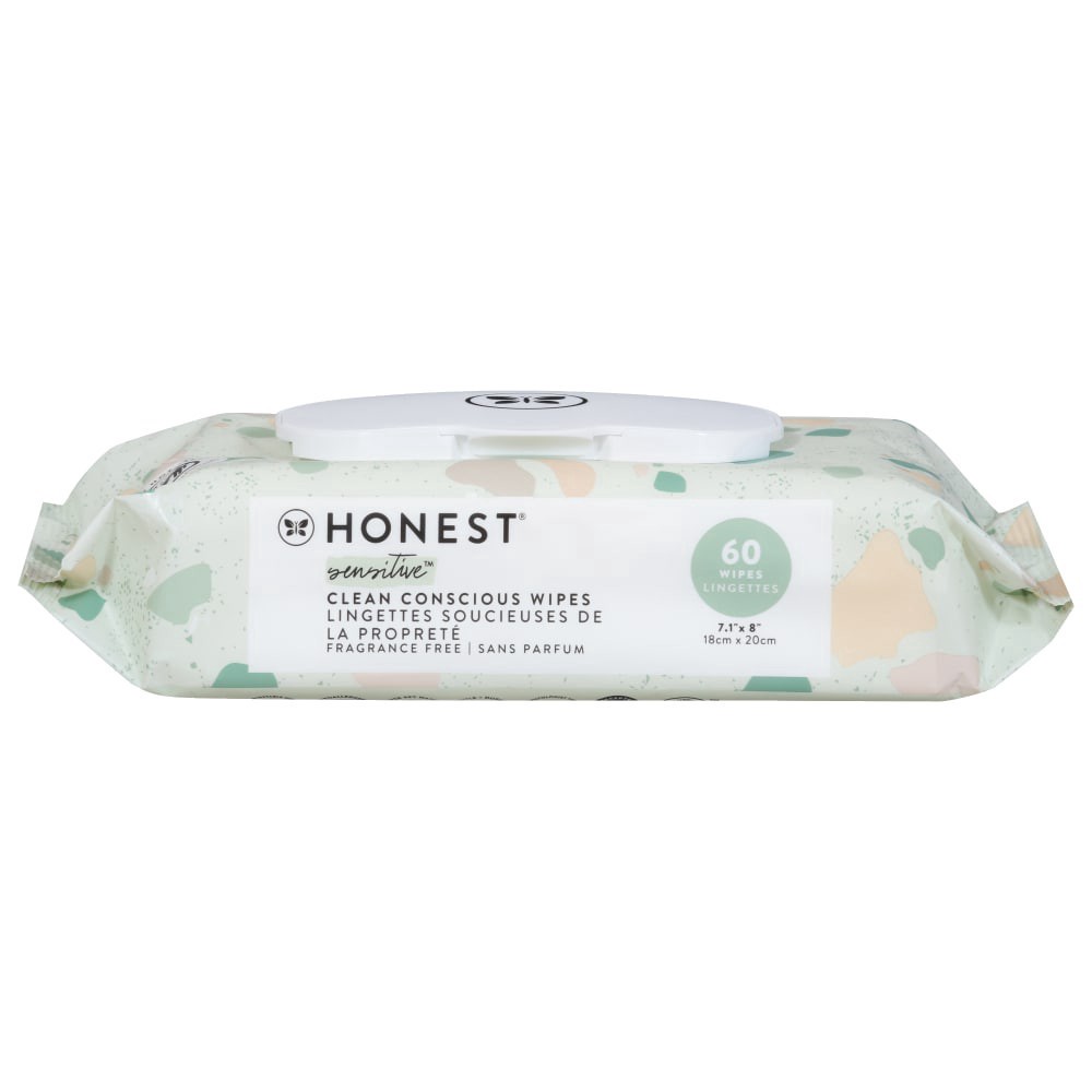 slide 2 of 6, The Honest Co. Honest Co All Natural Cloth Wipes, 60 ct