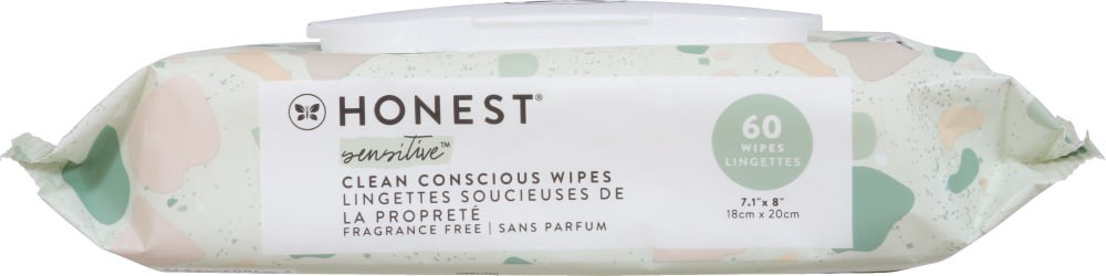 slide 1 of 6, The Honest Co. Honest Co All Natural Cloth Wipes, 60 ct