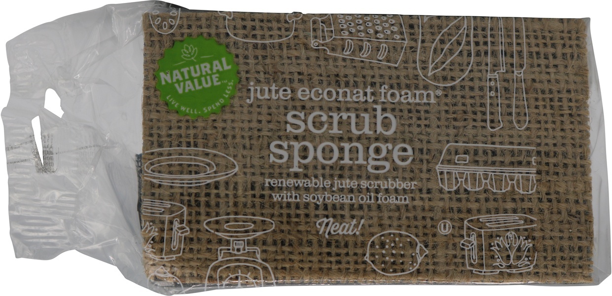 slide 1 of 1, Natural Value Jute Econat Sponge, 1 ct