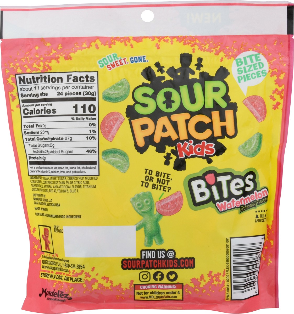 slide 6 of 13, Sour Patch Kids Bites Soft & Chewy Watermelon Candy 12 oz, 12 oz