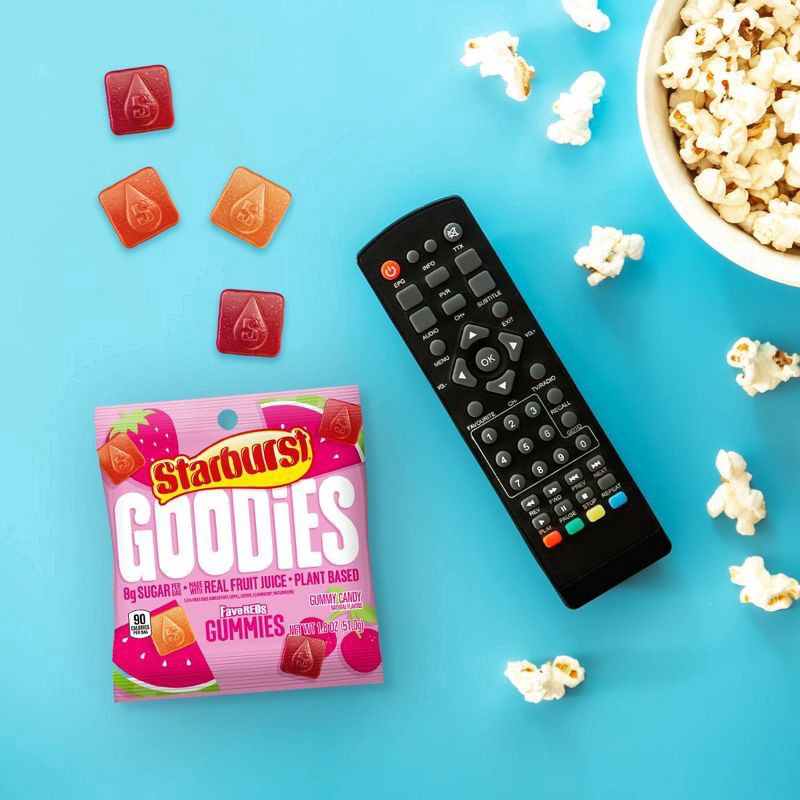 slide 3 of 7, STARBURST GOODIES FaveREDS Plant-Based Fruit Gummy Candy, 1.8 Oz Bag, 1.8 oz