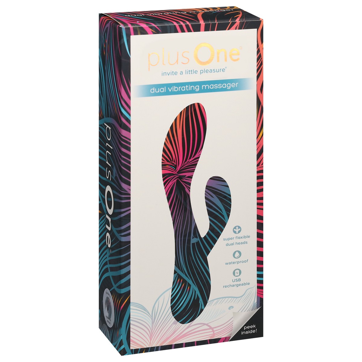 slide 9 of 9, plusOne Dual Vibrating Massager 1 ea, 1 ct