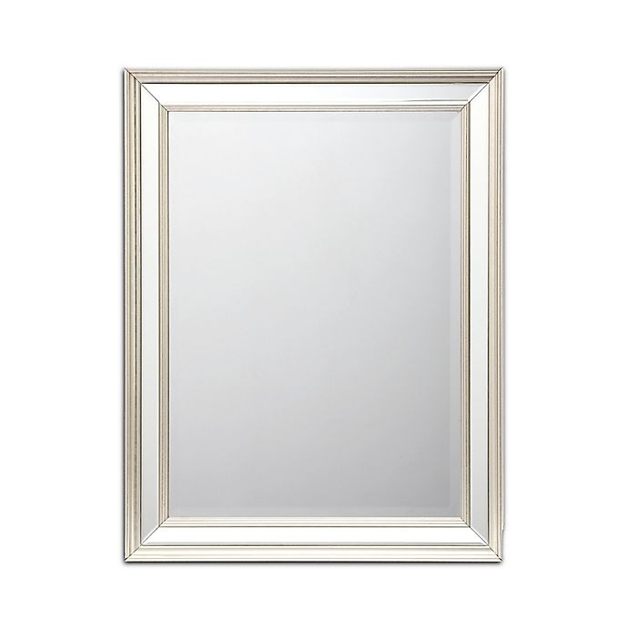 slide 1 of 4, W Home Mirrored Frame Wall Mirror - Champagne, 36 in x 28 in