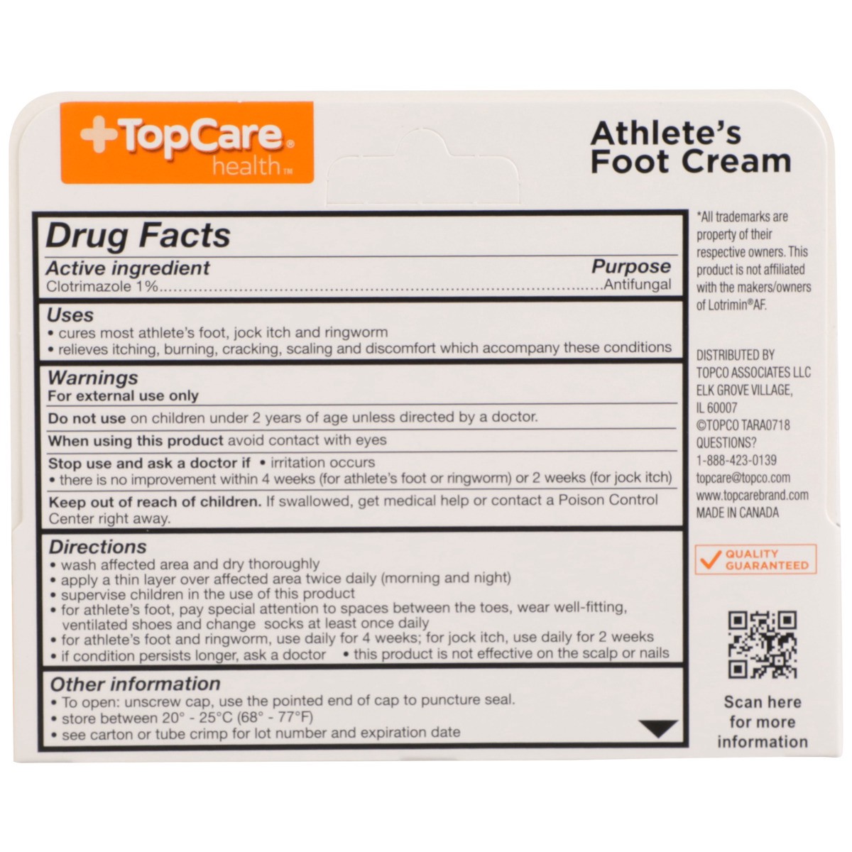 slide 3 of 11, TopCare Athlete'S Foot Clotrimazole Usp 1% - Antifungal Cream, 0.5 oz