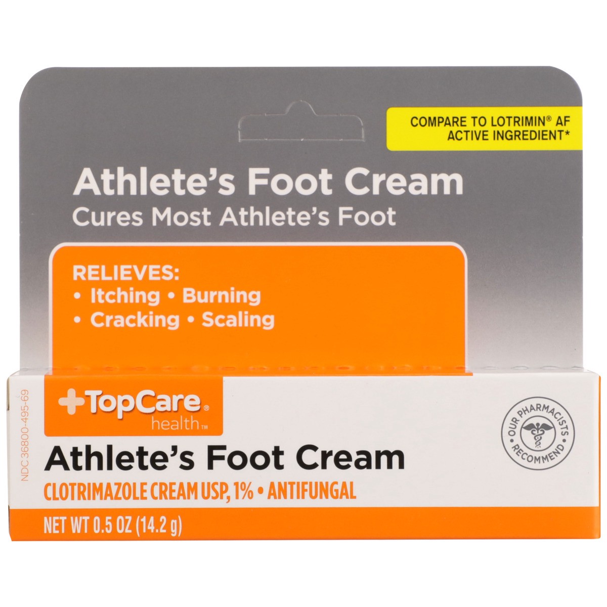 slide 4 of 11, TopCare Athlete'S Foot Clotrimazole Usp 1% - Antifungal Cream, 0.5 oz