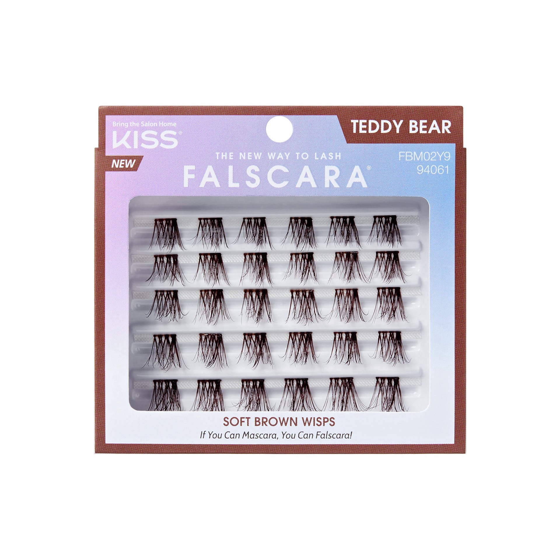 slide 1 of 1, KISS Falscara Soft Brown Wisp Lashes - Teddy Bear, 12-16mm Multipack, 1 ct