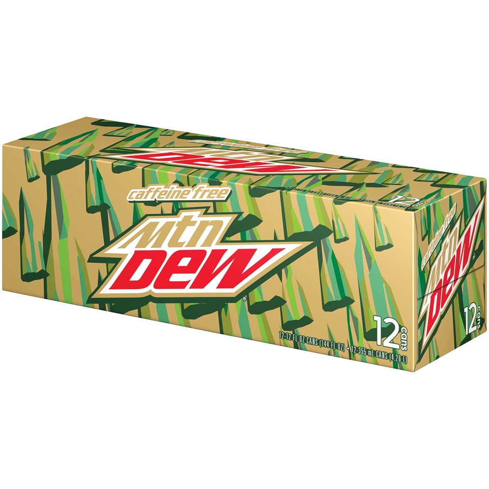 slide 4 of 5, Mountain Dew Caffeine Free Soda, 12 ct; 12 fl oz