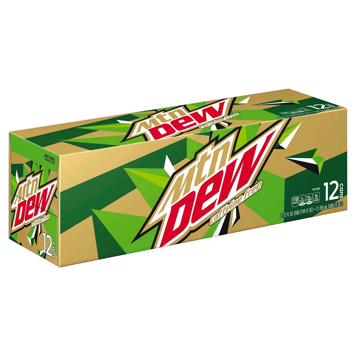 slide 1 of 5, Mountain Dew Caffeine Free Soda, 12 ct; 12 fl oz