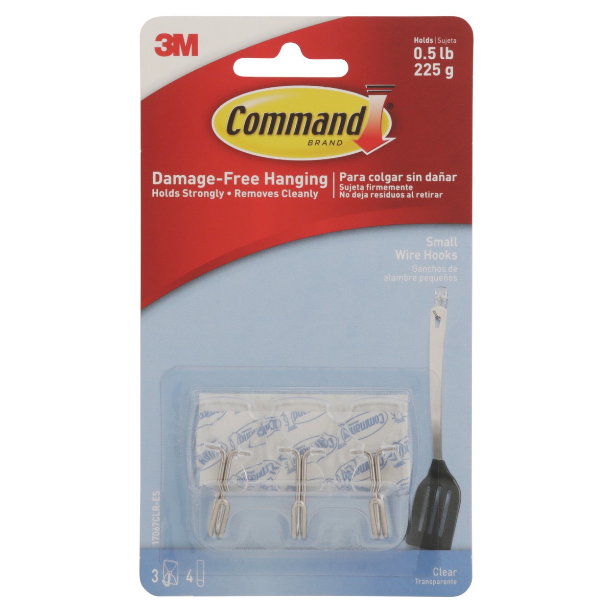 slide 1 of 7, Command Clear Wire Hooks Small 1 ea, 3 ct
