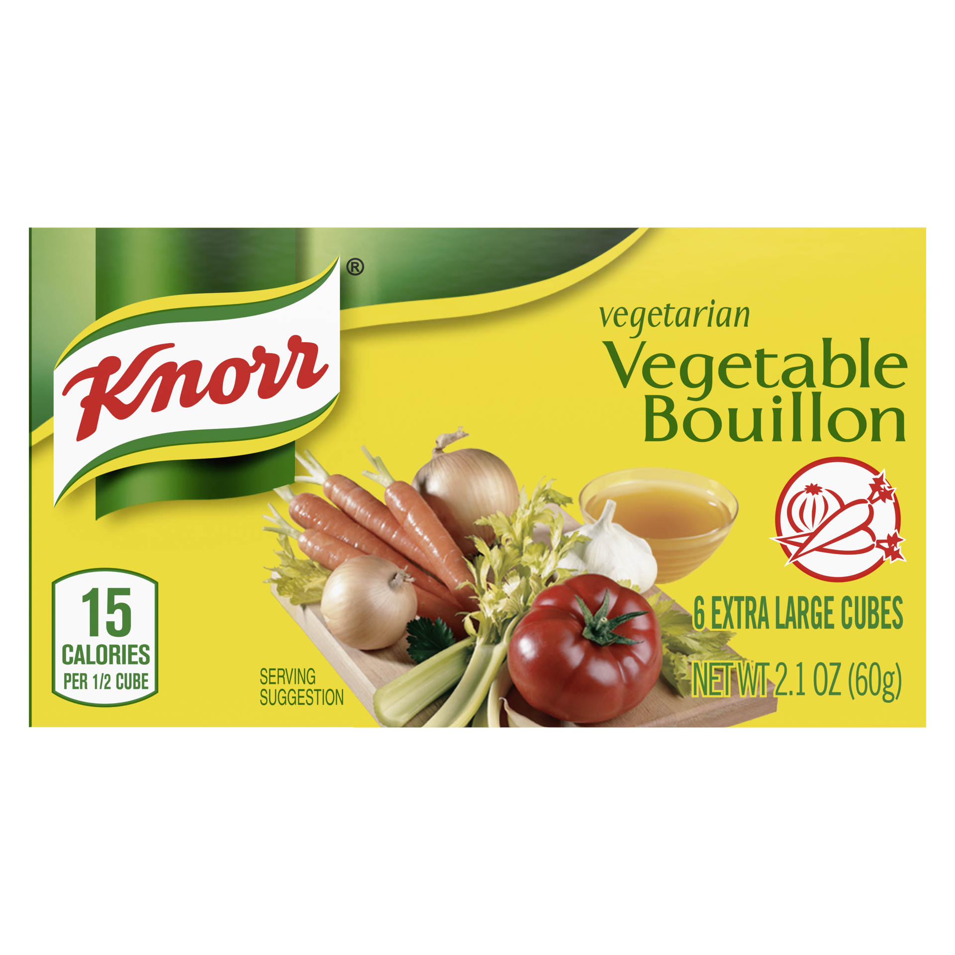 slide 2 of 4, Knorr Bouillon Cubes Vegetable, 2.1 oz, 6 Count, 2.1 oz