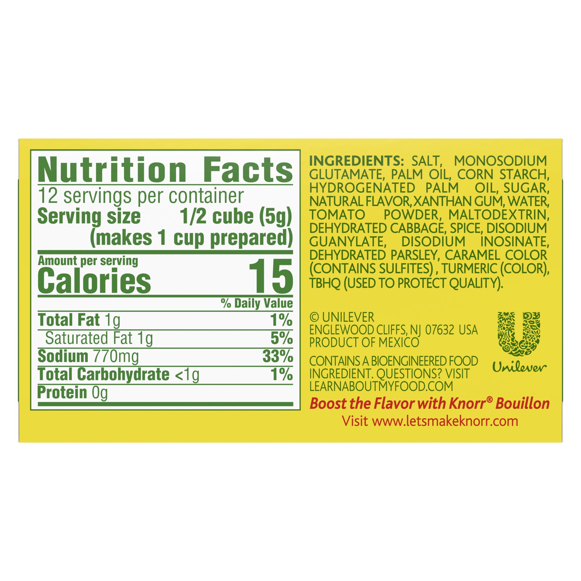 slide 3 of 4, Knorr Bouillon Cubes Vegetable, 2.1 oz, 6 Count, 2.1 oz