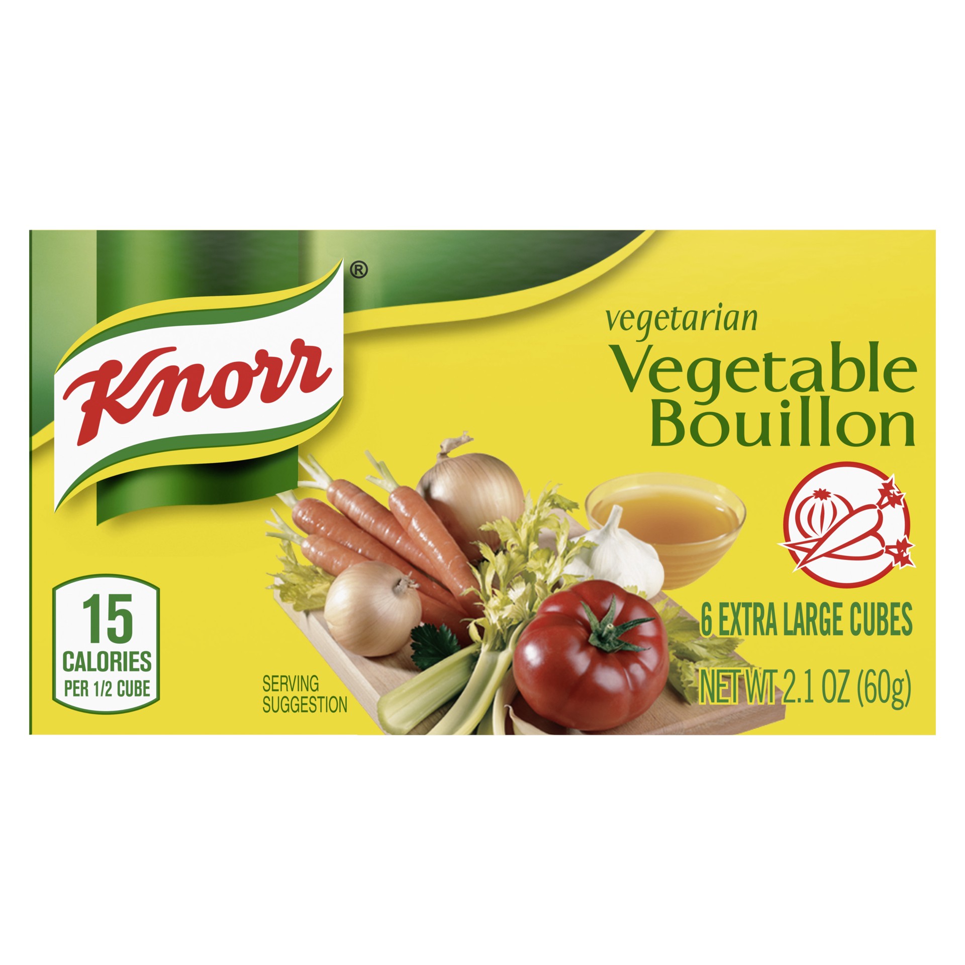 slide 1 of 4, Knorr Bouillon Cubes Vegetable, 2.1 oz, 6 Count, 2.1 oz