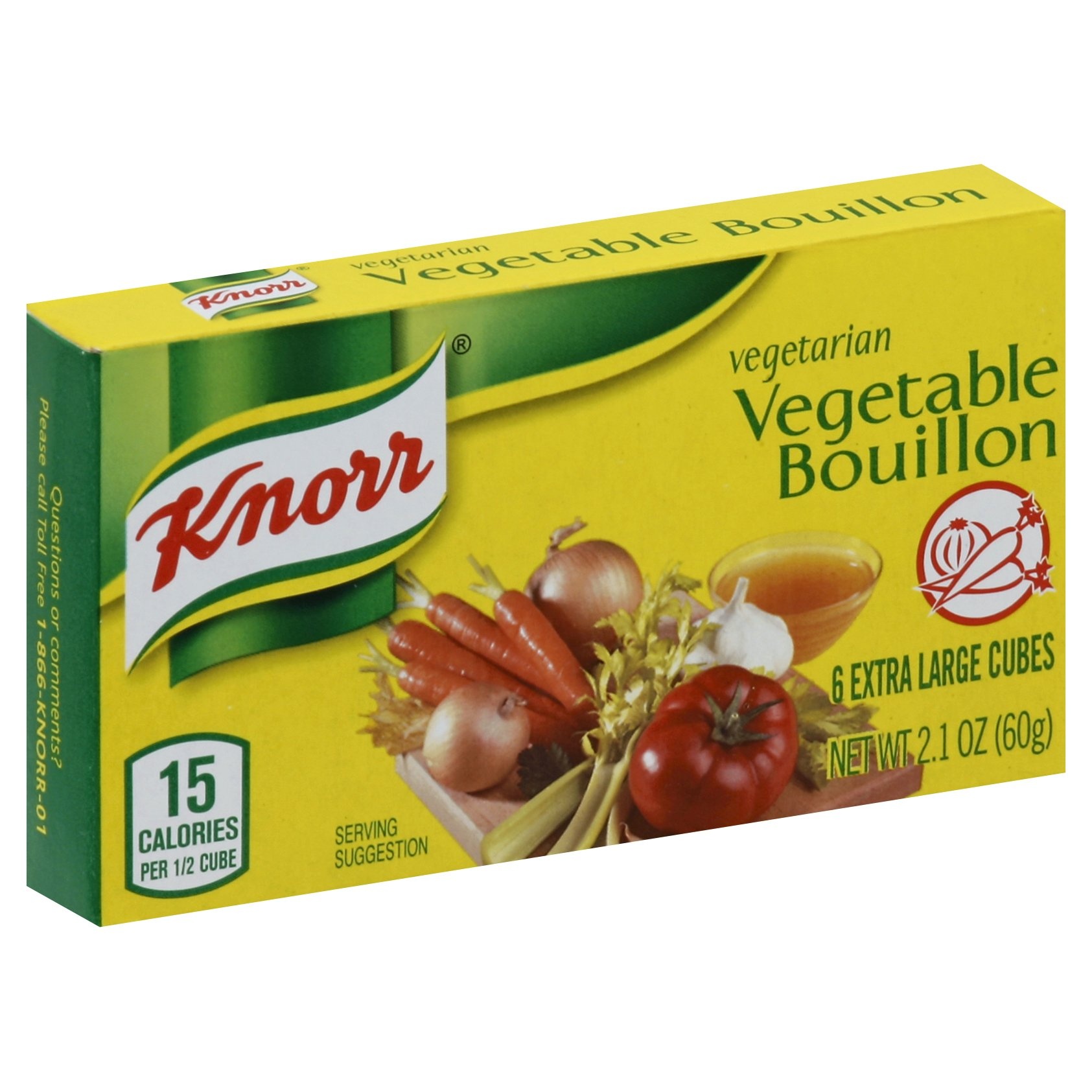 slide 1 of 2, Knorr Vegetable Bouillon Cubes, 6 ct; 2.1 oz