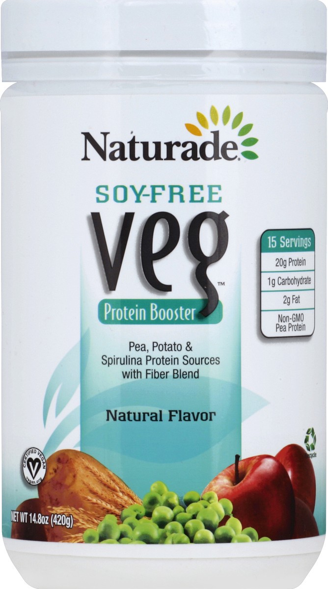 slide 2 of 2, Naturade Vegetable Soy-Free Natural Flavor Protein Booster, 16 oz
