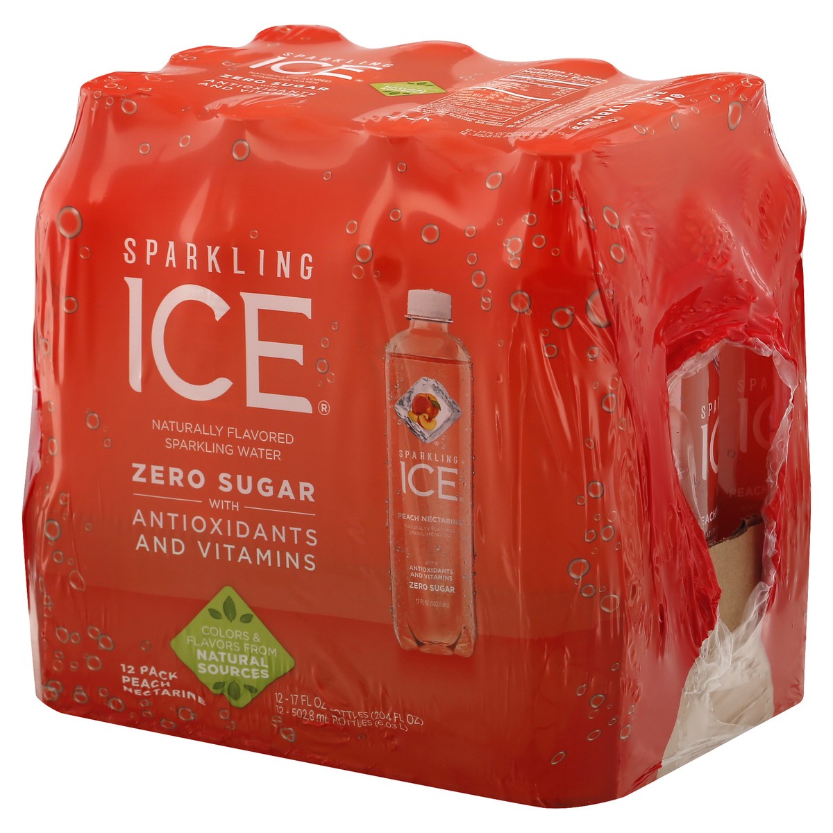 slide 4 of 10, Sparkling ICE Peach Nectarine, 17 Fl Oz Bottle Branded (Pack of 12), 204 fl oz