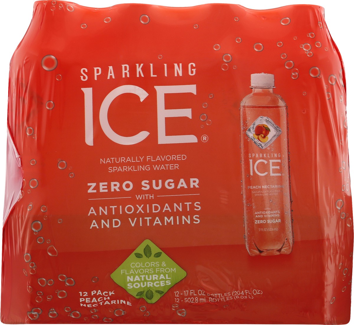 slide 7 of 10, Sparkling ICE Peach Nectarine, 17 Fl Oz Bottle Branded (Pack of 12), 204 fl oz